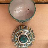 Old Jobbana Butter Jar Morocco Polychrome Earthenware 19th Century Vintage #B084