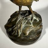 French bronze rooster sculpture, 19th century