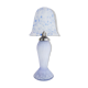 2-light white spotted glass paste mushroom lamp, Art Deco style. Year 60