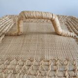 Vintage wicker suitcase