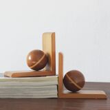 Art Deco Wooden Bookends from Nassauer Kunstgewerbe, 1930s, Set of 2