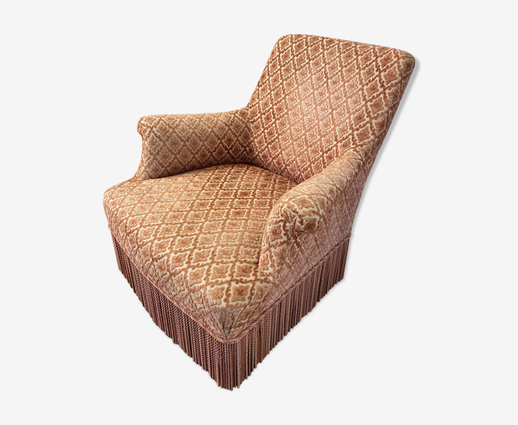 Fauteuil crapaud à franges