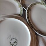 Set of 4 Pillivuyt plates, Pergola decor for dessert