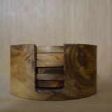 Ensemble dessous de verre en bois