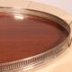 19th century silver-plated metal and mahogany tray