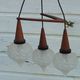 Boomerang Cascade Pendant Chandelier in Teak and Glass from Philips, 1950s