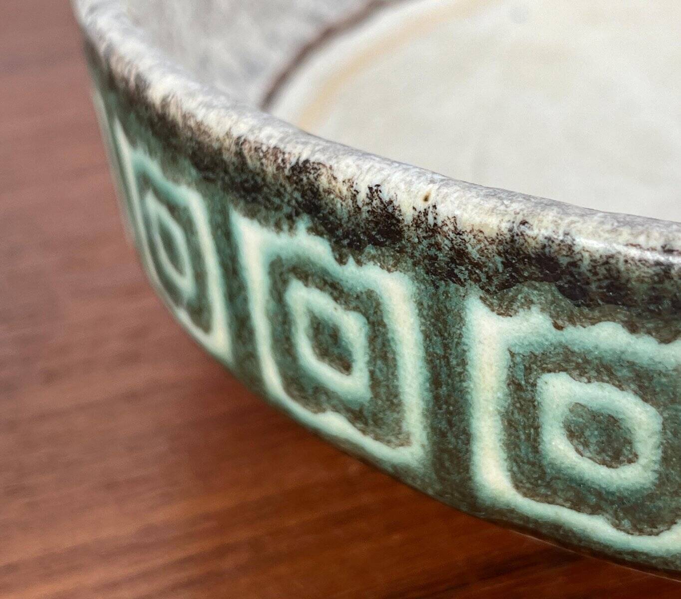 Set of 2 WGP ceramic bowls from West Germany, mid-century style, 1960s.