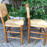 Charlotte Perriand 2 chairs mulched Bauche model n ° 19 ash 1950