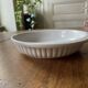 2 small old, vintage oven dishes - white ceramic