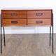 Scandinavian vintage console in teak and metal 1960