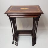 Inlaid trundle table 19th