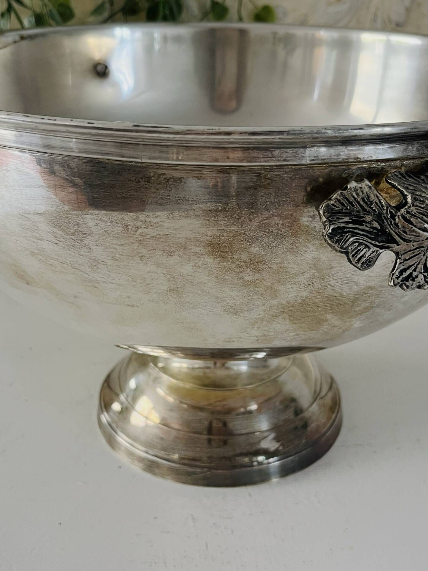 Champagne bucket Silver Plated with Grape Handles, Cl