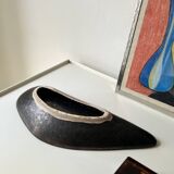 Black glazed ceramic catchall, 1950s design