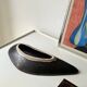 Black glazed ceramic catchall, 1950s design