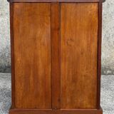 Victorian music cabinet or display case in burr walnut, late 19th century
