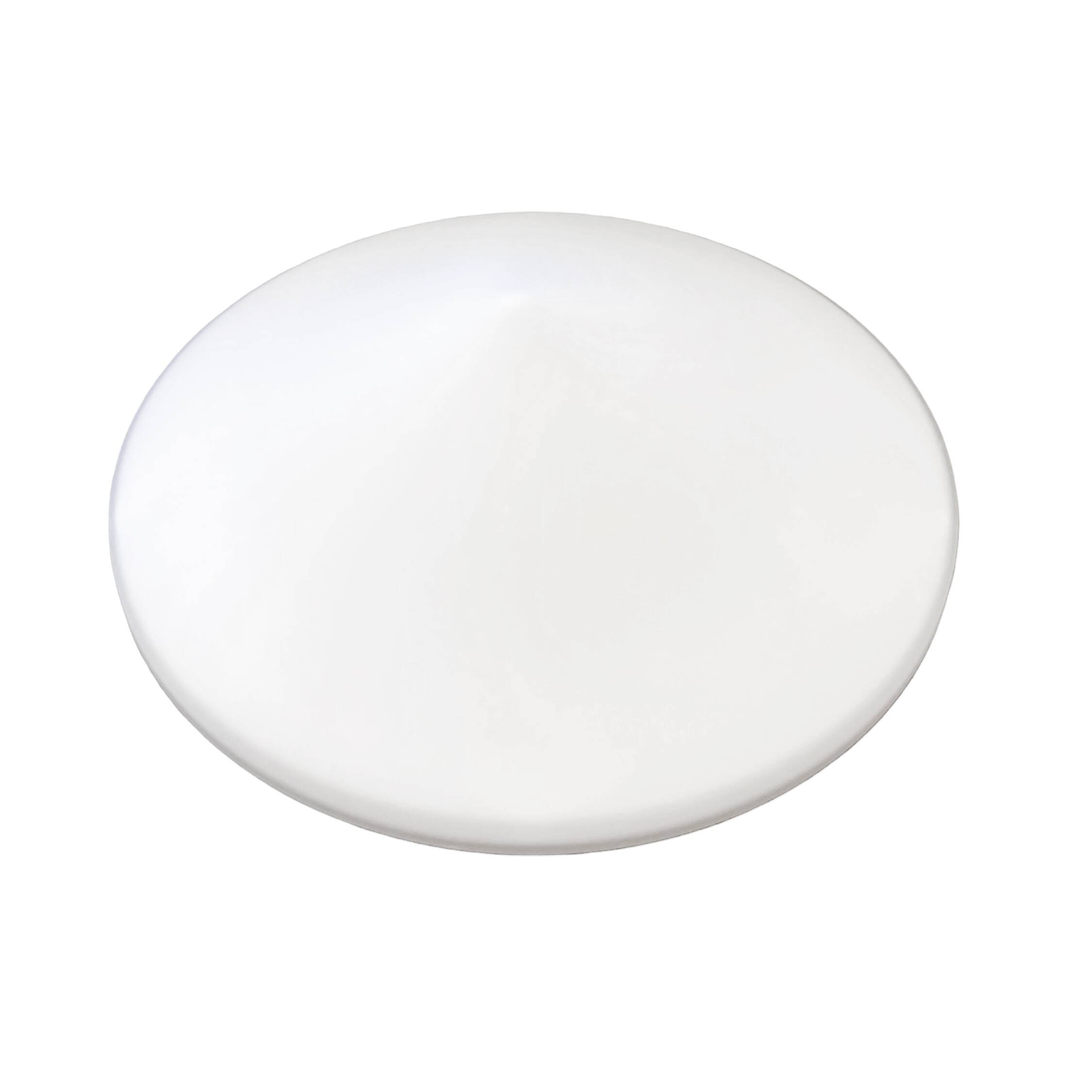 Round white glass ceiling lamp, Penko Pieńsk, Poland 1970s