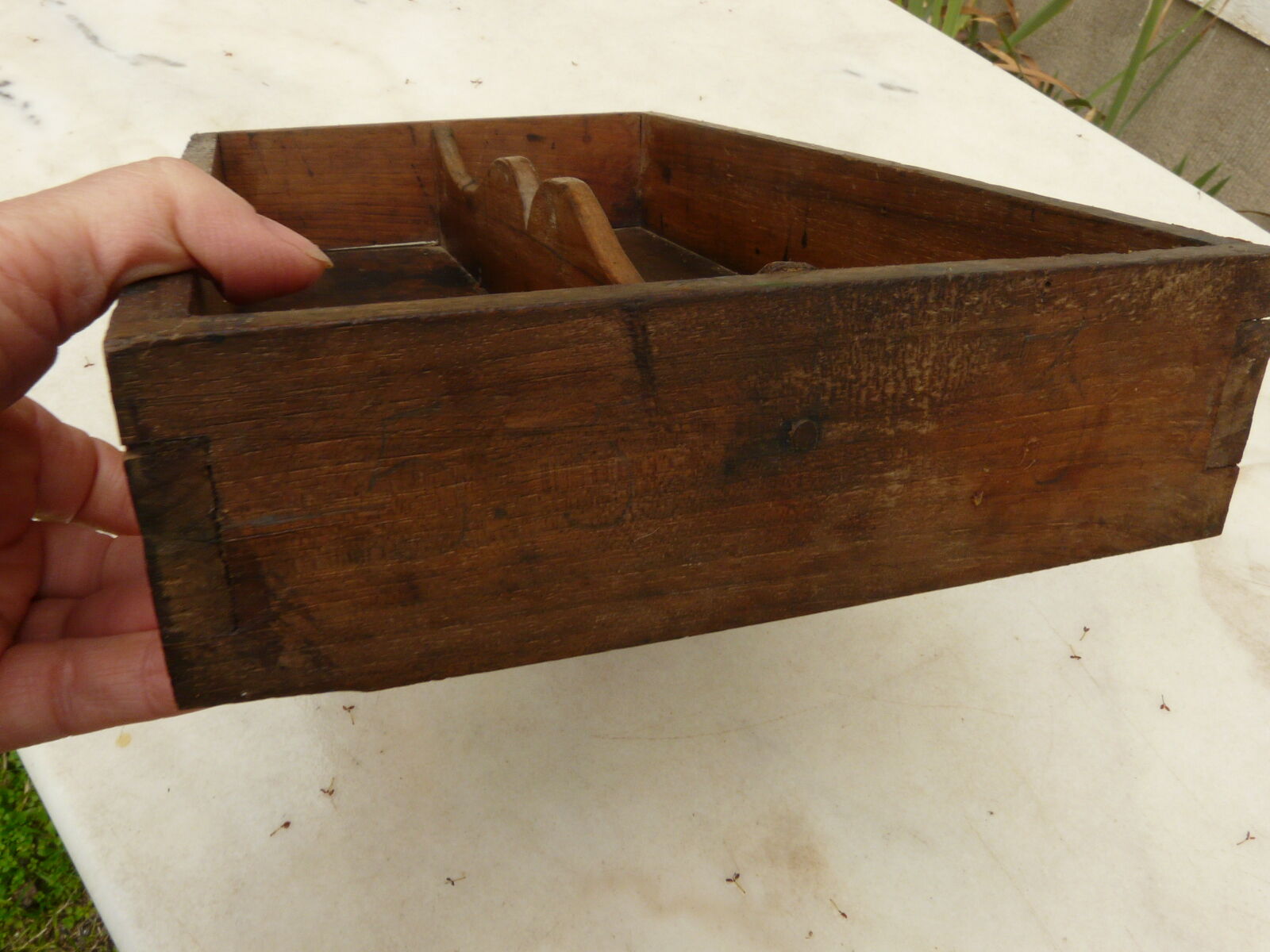 old wooden or cutlery toolbox