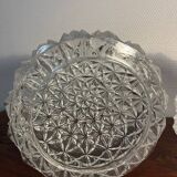 Paire d'appliques, plafonniers ronds en verre ciselé, années 60