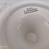 Compotier 1 on pedestal in earthenware from Salins-les-Bains, Mistral model