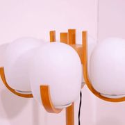 Lampe de sol de l'âge atomique, éclairage d'hôtel vintage, Tchécoslovaquie années 1970