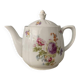 Cream porcelain coffee pot with multicoloured pastel floral decoration CT Karl Tielsch, Germany 1940s.