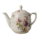 Cream porcelain coffee pot with multicoloured pastel floral decoration CT Karl Tielsch, Germany 1940s.