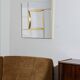 Cloisonné glass and brass mirror, 1970s
