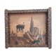 Old wooden top painted and pyroengraved after Boli