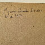 Portrait of nude in the studio - oil by Myriem Bordes 1923