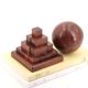 Wooden pyramid paperweight, 1970s