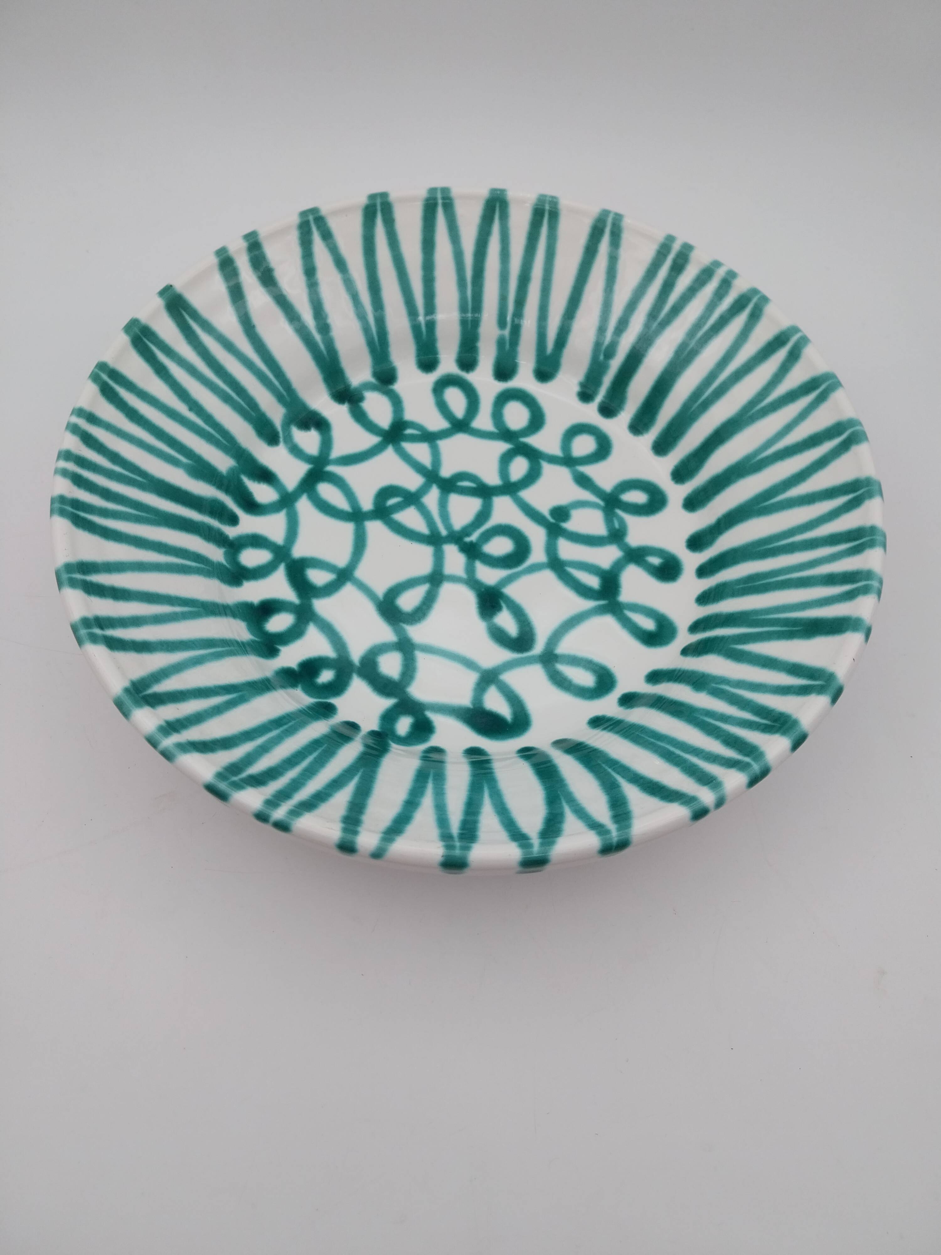 Gmundner decorative dish flamed green