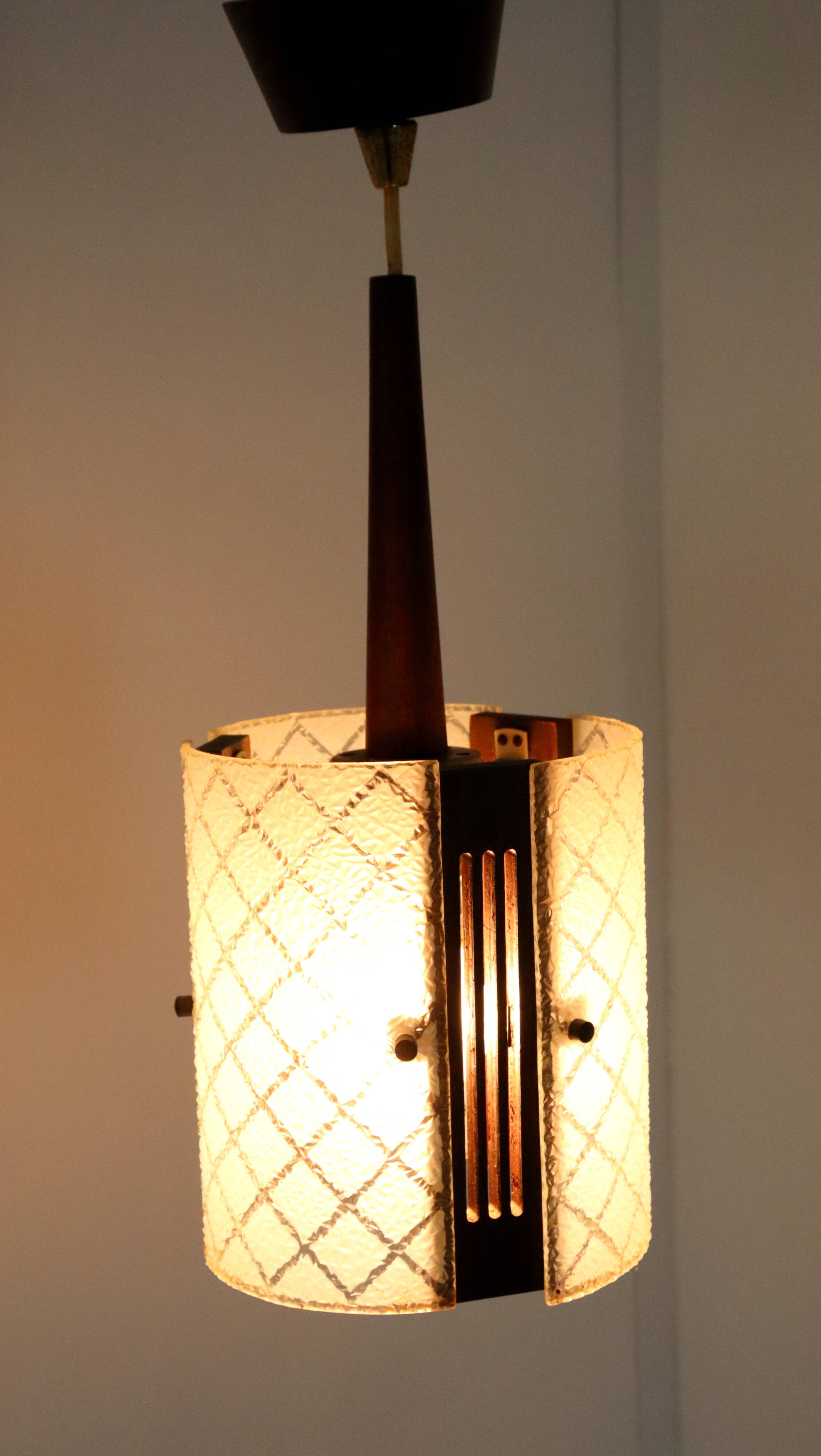 vintage  Glazen hanglamp 'Meerhoven'