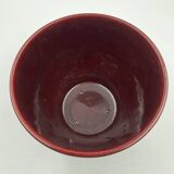 Burgundy ceramic planter