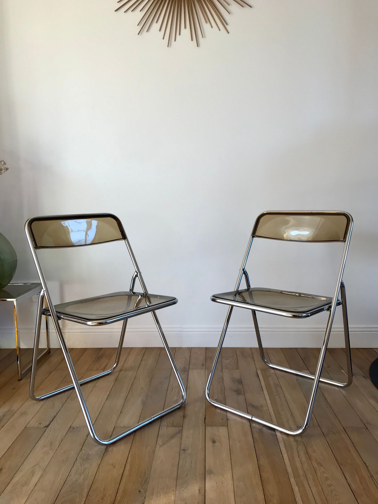 Pair of space age folding chairs, Italy 1967