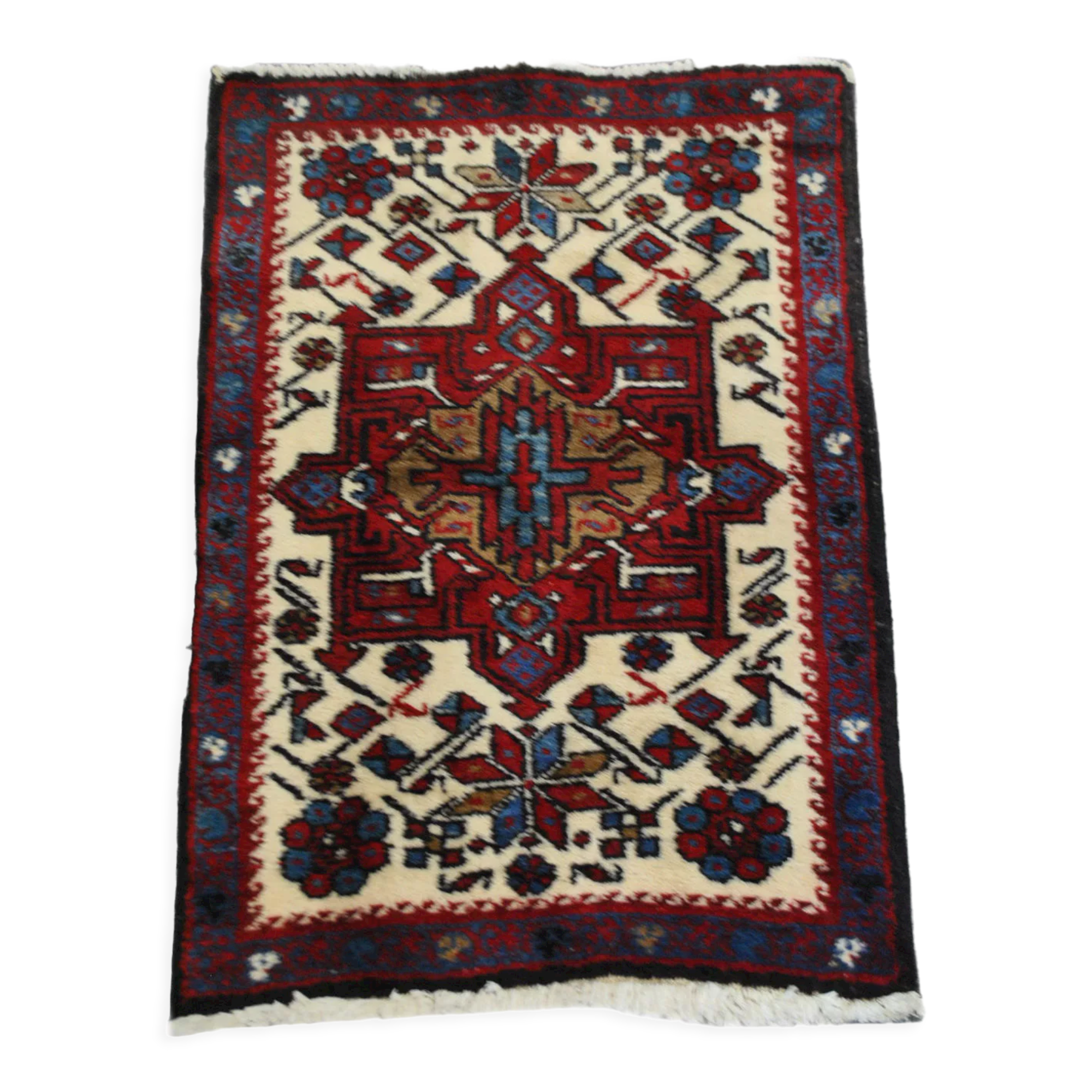 Authentic Persian rug from the mid-20th century 87 x 60 cm
