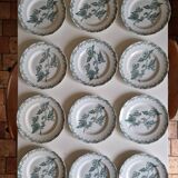 Set of 12 Saint Amand ironstone plates, Richelieu model