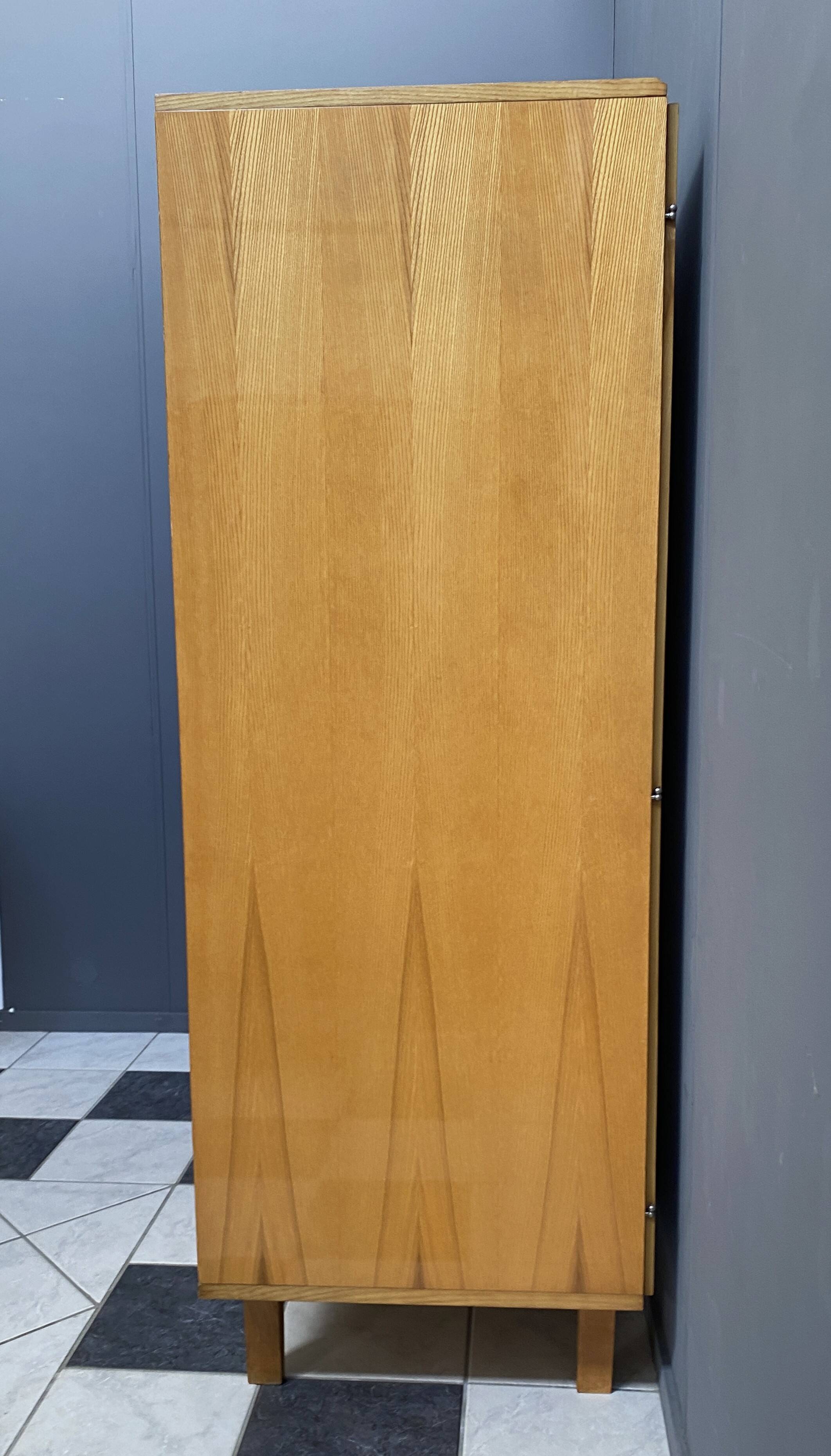 All shelf wardrobe cabinet in ash wood by františek mezulánik  for novy domov