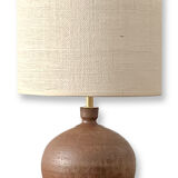 Stoneware and woven jute lamp