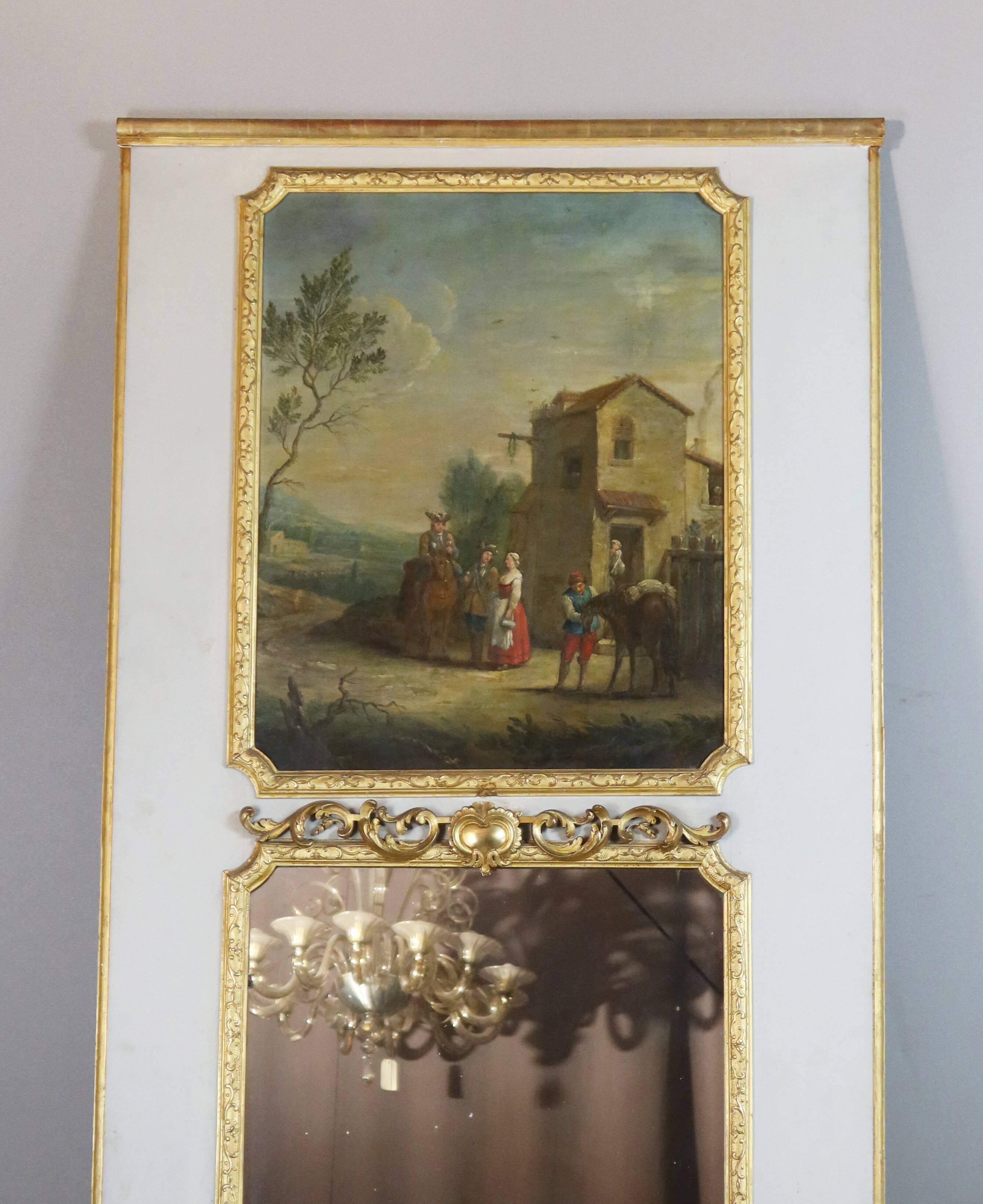 19th century trumeau mirror