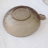 Set of 6 Art Deco dessert bowls in smoked glass.