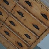 Antique German pine shop cabinet, early 20th century