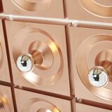 Set of nine wall lamps copper Klaus Hempel for Kaiser Leuchten 1970