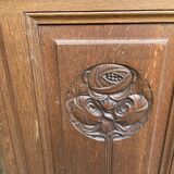 Set of solid oak headboards and footboards from the 1930s