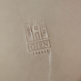 Plates to desserts, fine faience of Gien, flowers pink powder