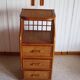Vintage - sideboard - chest of drawers - woven rattan chest of drawers - wood - bamboo - 80s