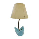 Ceramic lamp and brass circa 1955