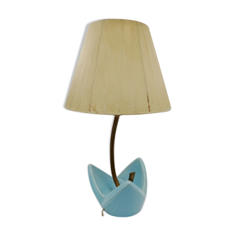 Ceramic lamp and brass circa 1955