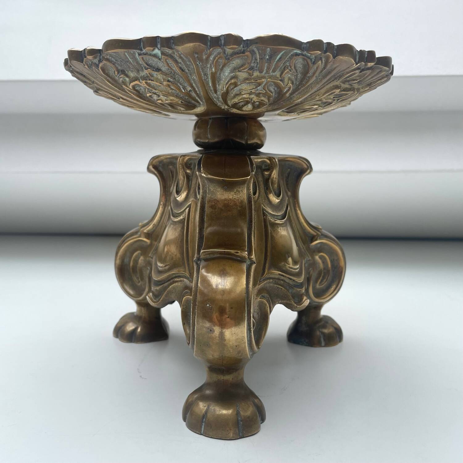 Large brass candle holder