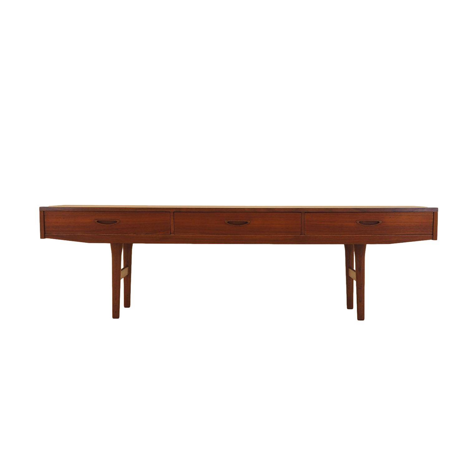 Teak lowboard, Danish design, 1960s, made in Denmark