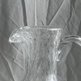 Large blown glass carafe with ice cube compartment Biot